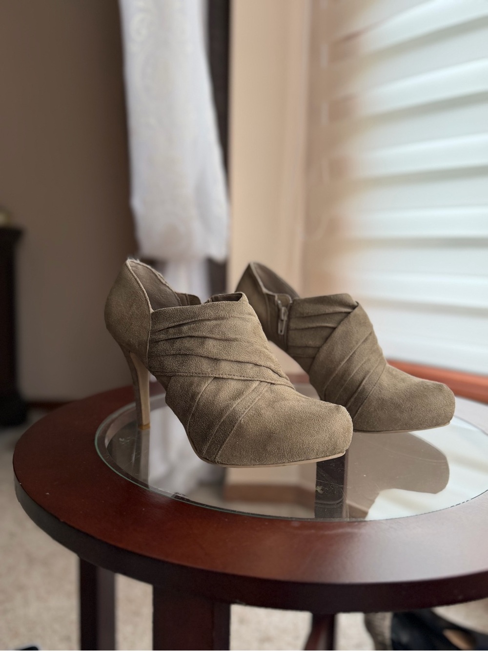 Matisse Taupe Suede Ankle Booties